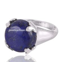 Belle anneau en argent massif Lapis Gemstone 925